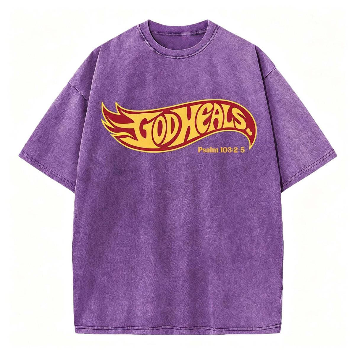 God Heals Christian Washed T-Shirt
