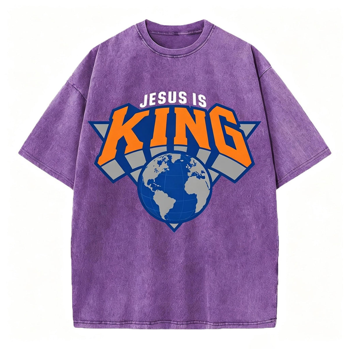 Jesus is King with the World Washed T-Shirt