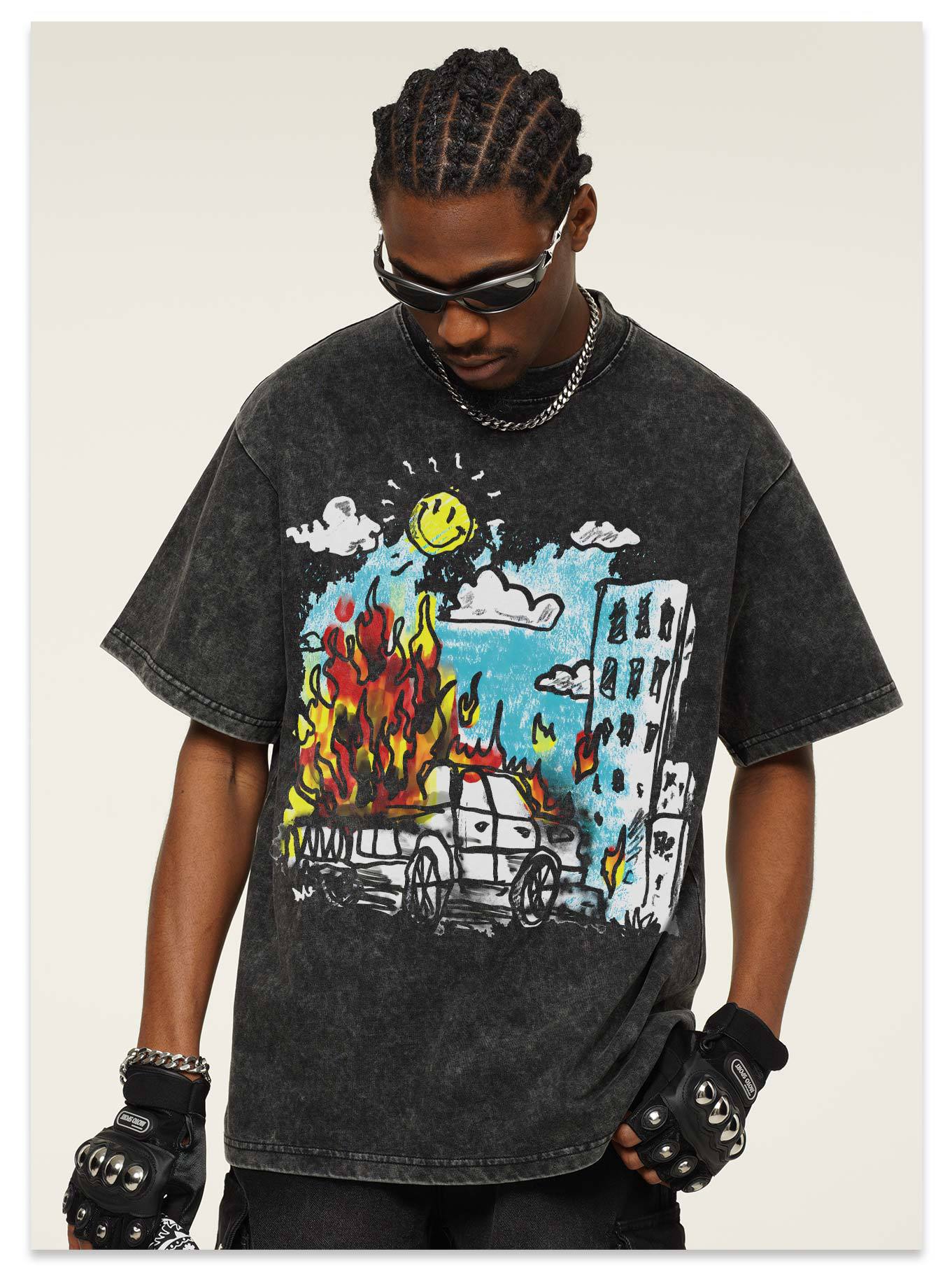 Graffiti Graphic Streetwear T-Shirt
