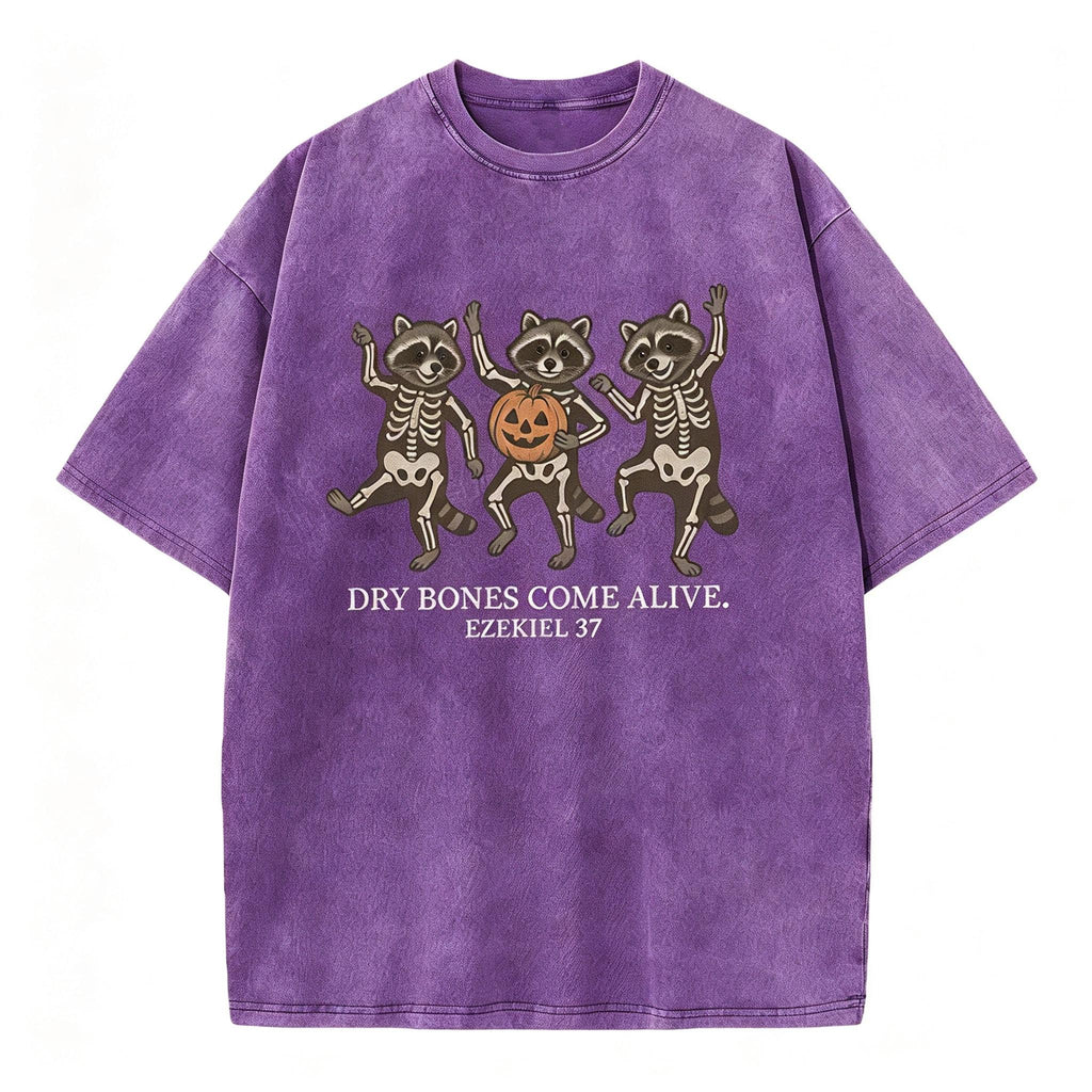 Dry Bones Come Alive Christian Washed T-Shirt