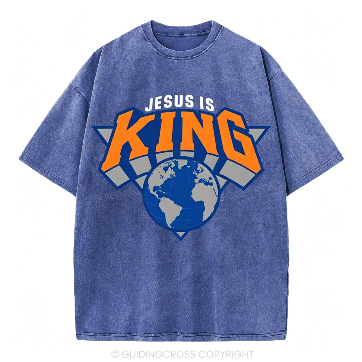 Jesus is King with the World Washed T-Shirt