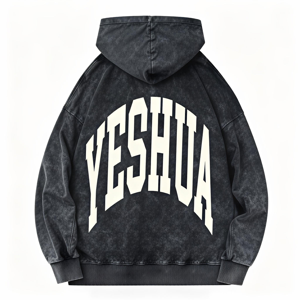 YESHUA Vintage Christian Oversized Washed Hoodie