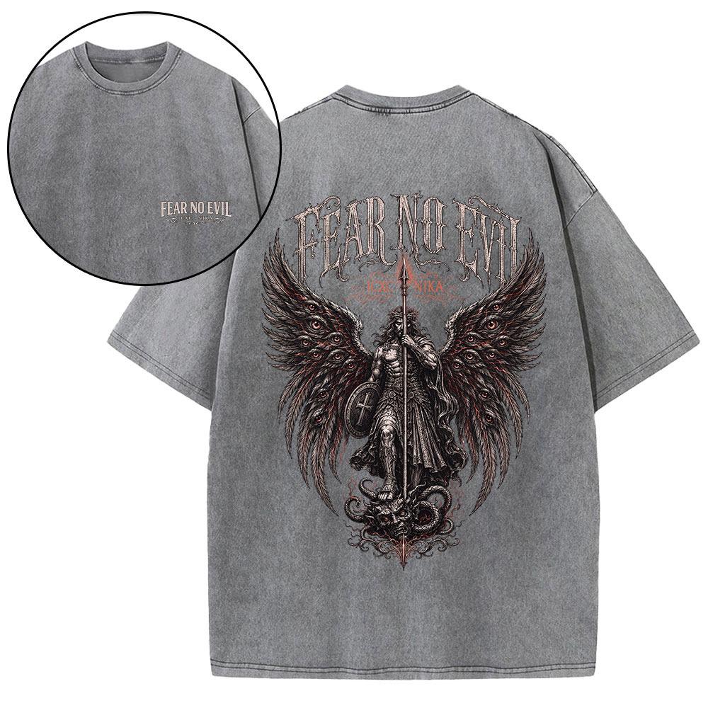 Fear No Evil Christian Washed T-Shirt