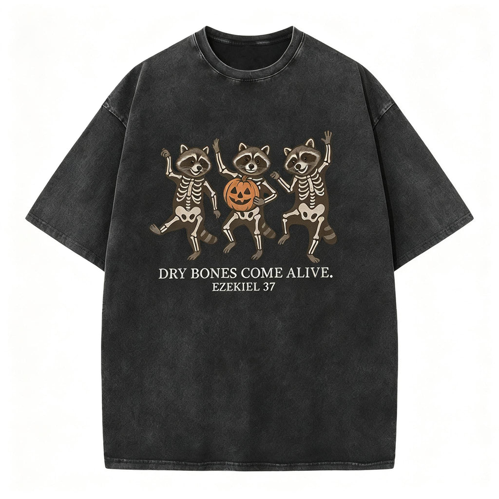 Dry Bones Come Alive Christian Washed T-Shirt
