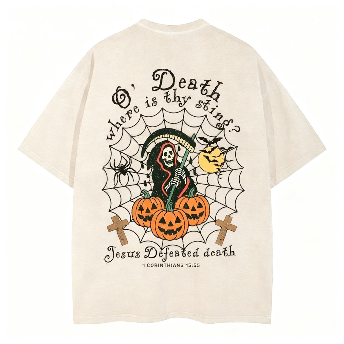 Jesus Defeated Death Christian Washed T-Shirt