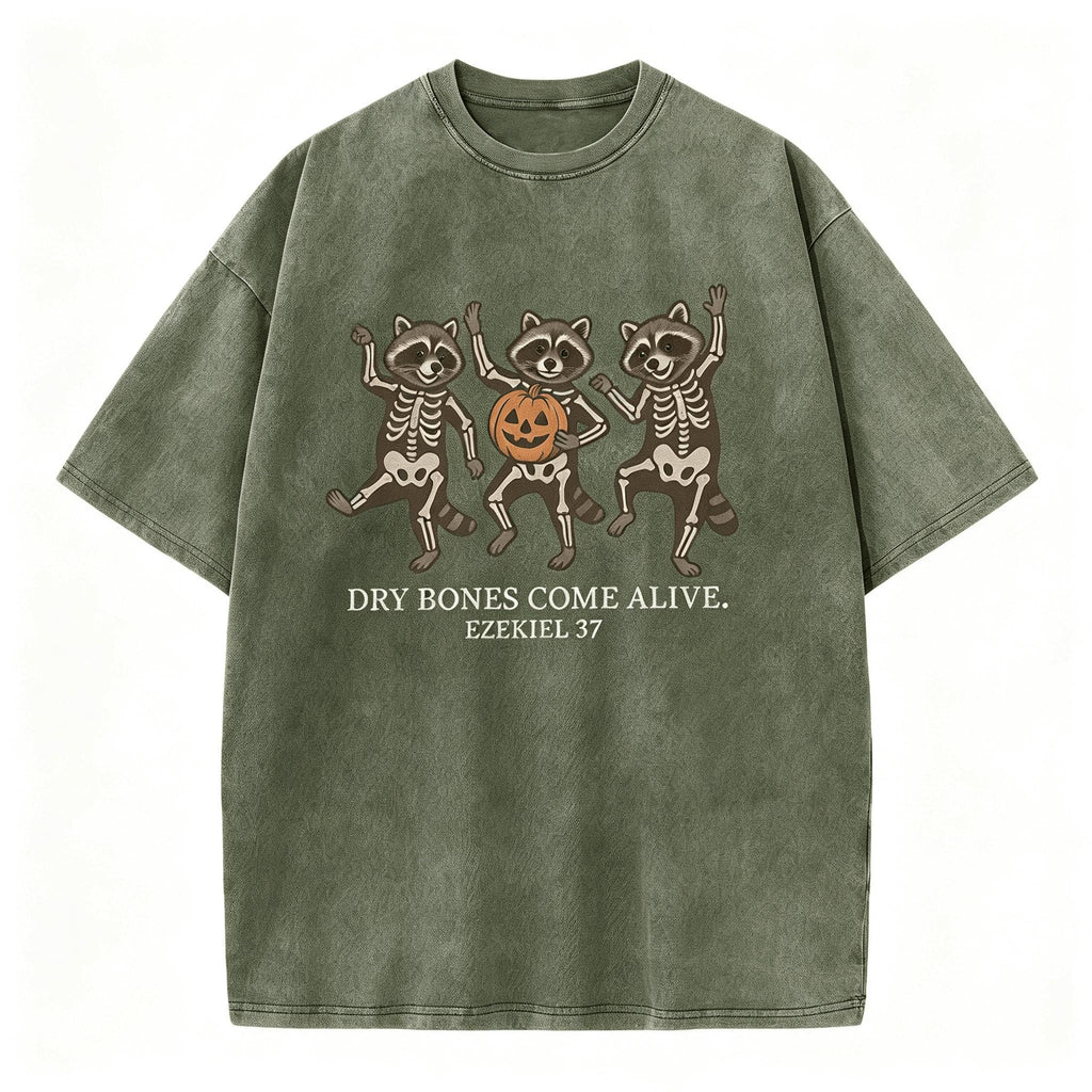 Dry Bones Come Alive Christian Washed T-Shirt