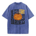 He Is The Light Christian Washed T-Shirt