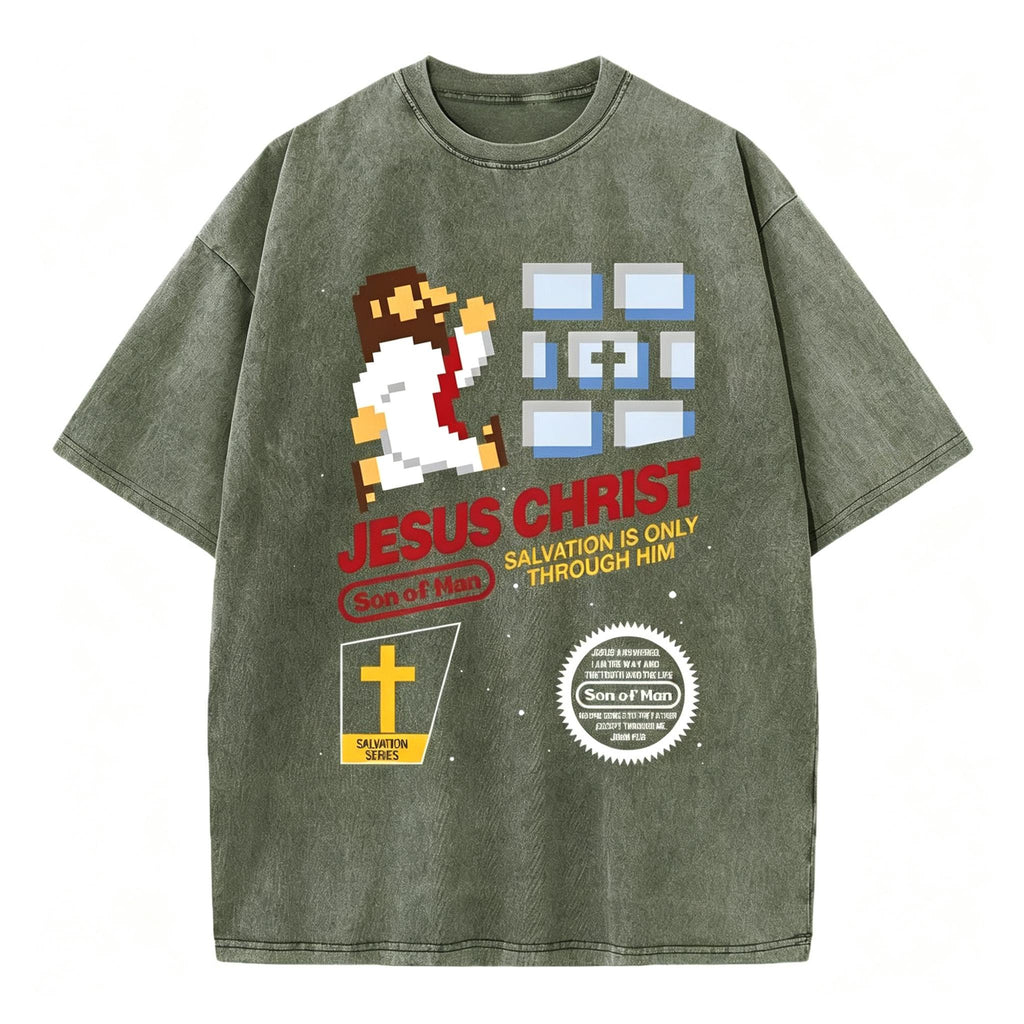 Jesus Christ Christian Washed T-Shirt