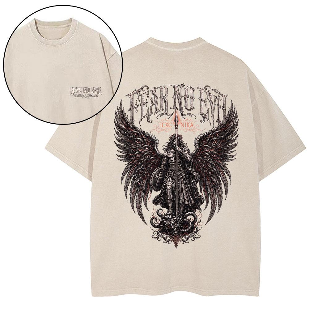 Fear No Evil Christian Washed T-Shirt