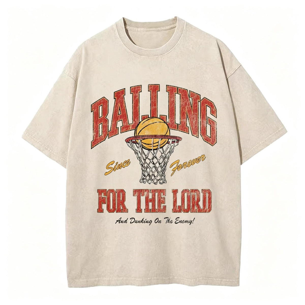 YHWH Floral Christian Washed T-Shirt
