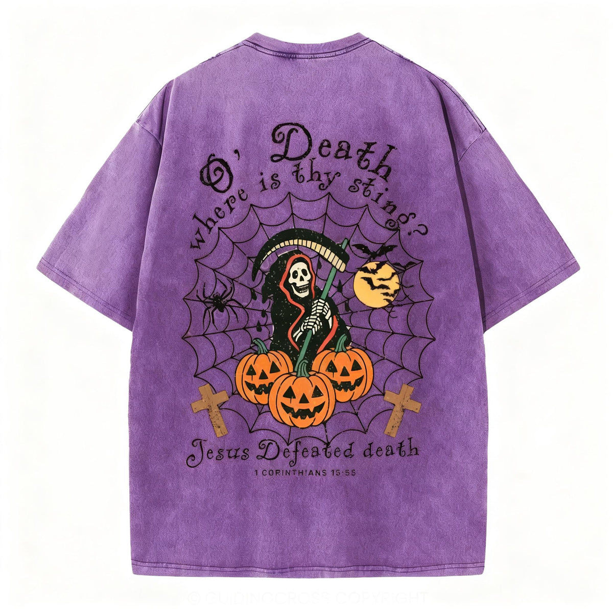 Jesus Defeated Death Christian Washed T-Shirt