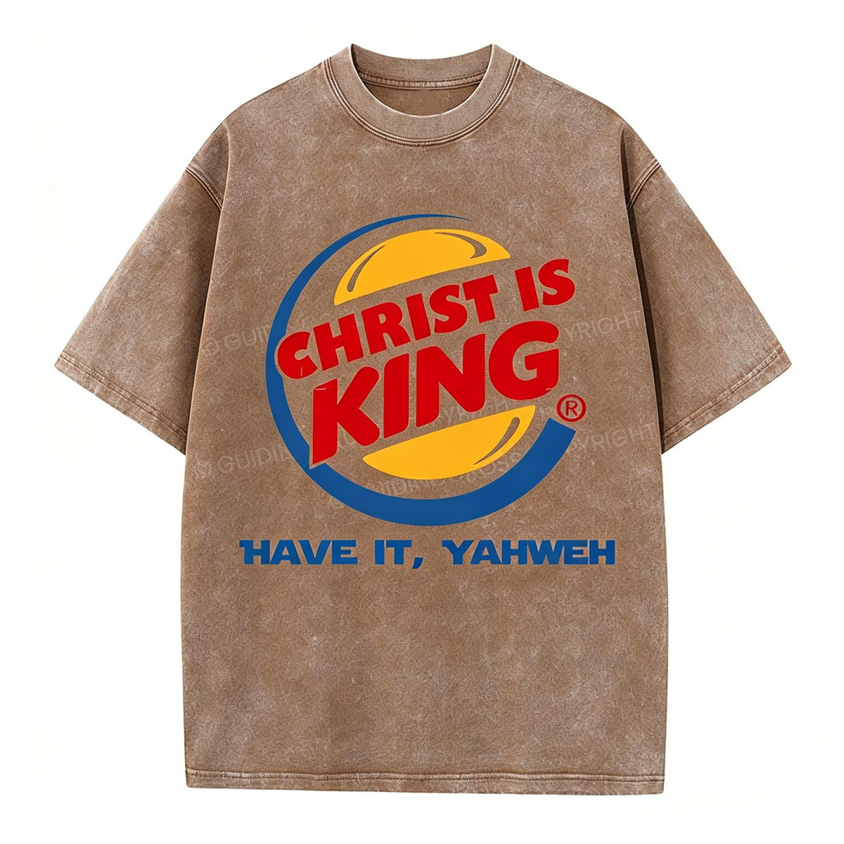 Christ Is King Christian Washed T-Shirt