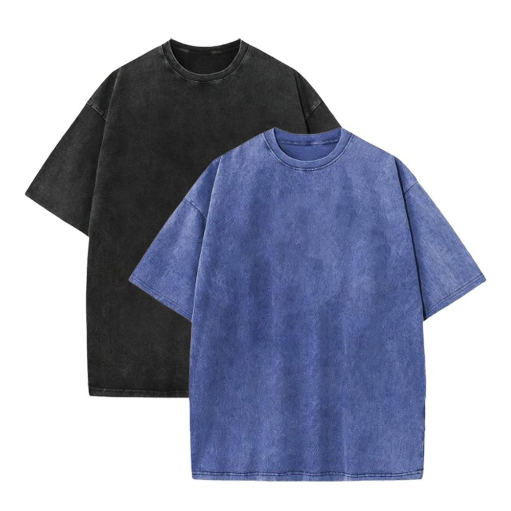 Unisex Wash Loose Fit Vintage Cotton T-Shirt