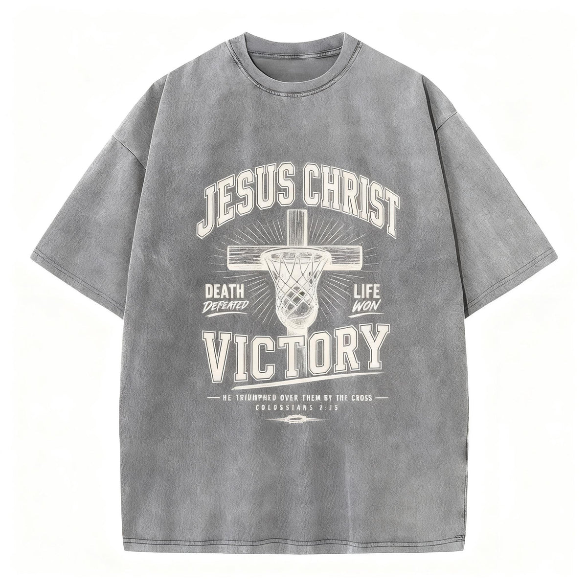 Jesus Christ Victory Christian Washed T-Shirt