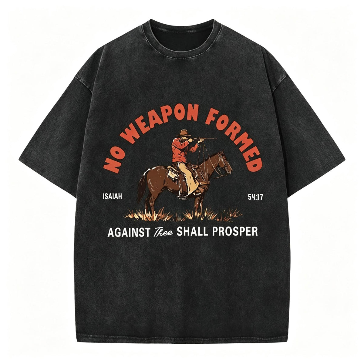 No Weapon Formed Christian Washed T-Shirt