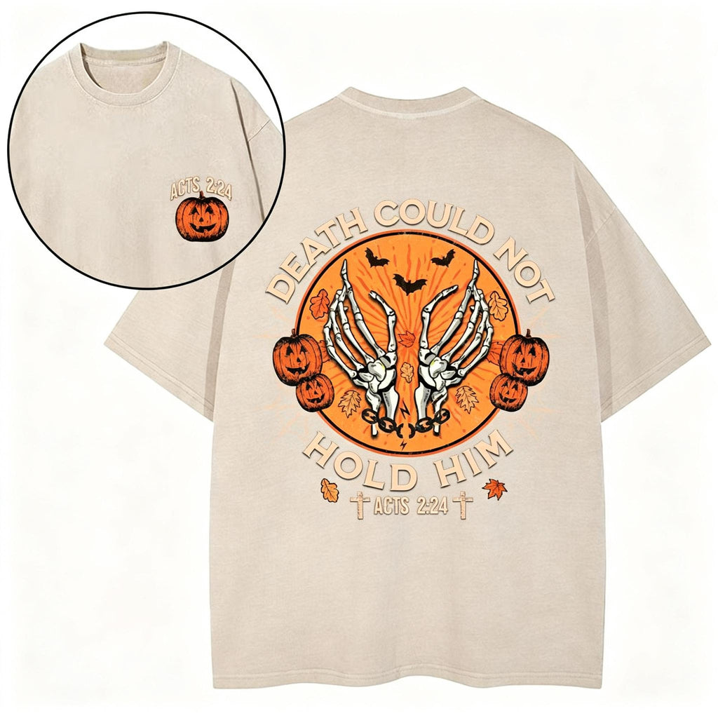 Death Could Not Hold Him Christian Washed T-Shirt