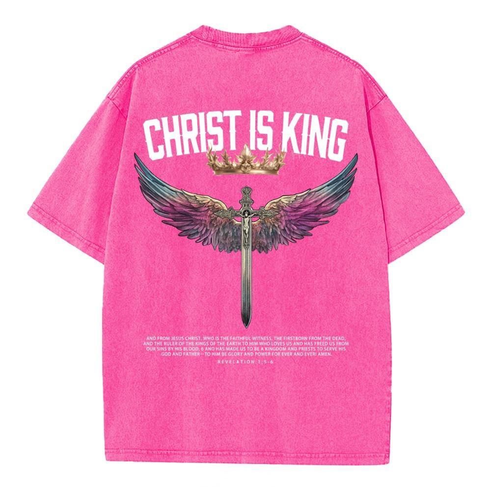 Christ Is King Christian Washed T-Shirt