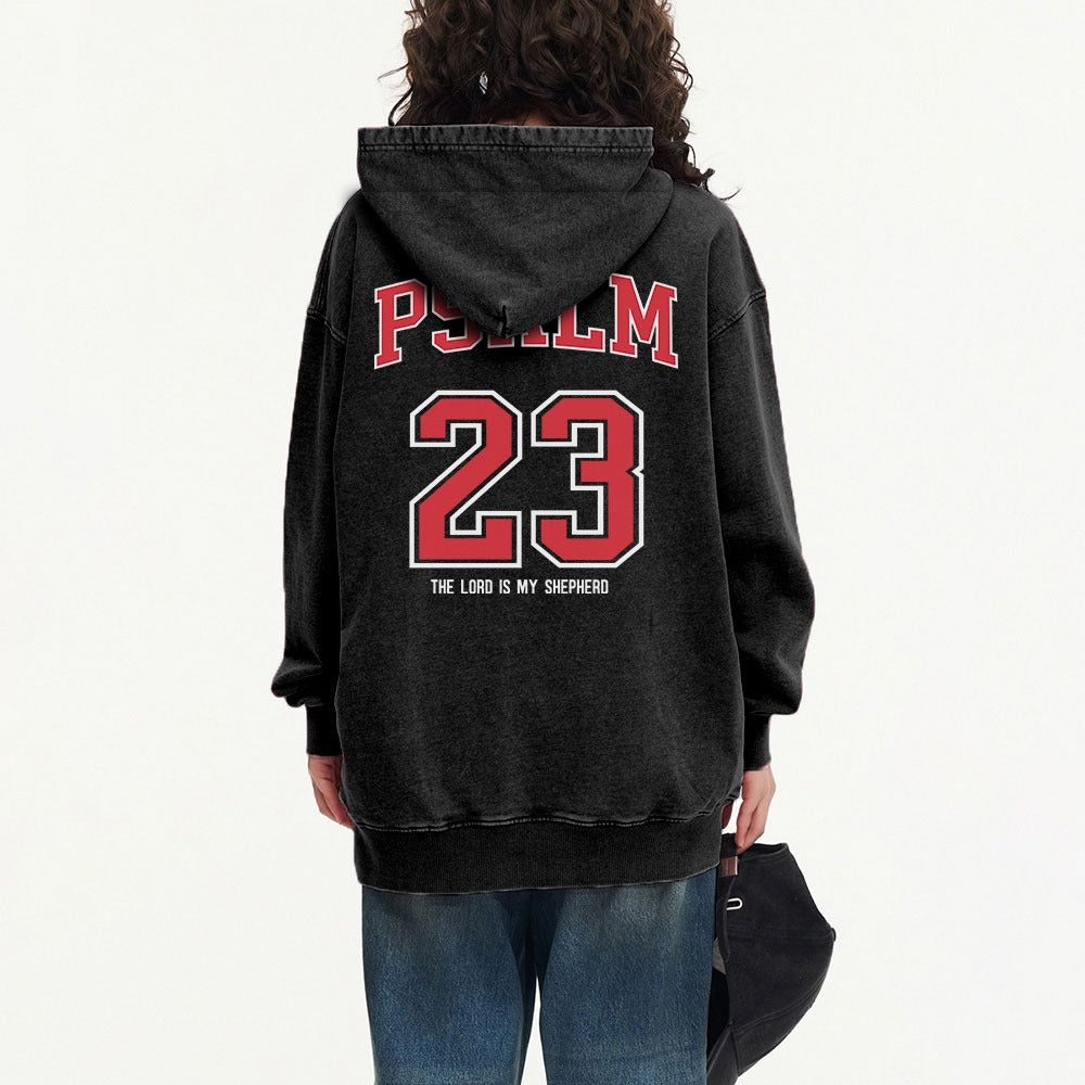 Psalm 91 He Is My Refuge And My Fortress Christian Washed Hoodie