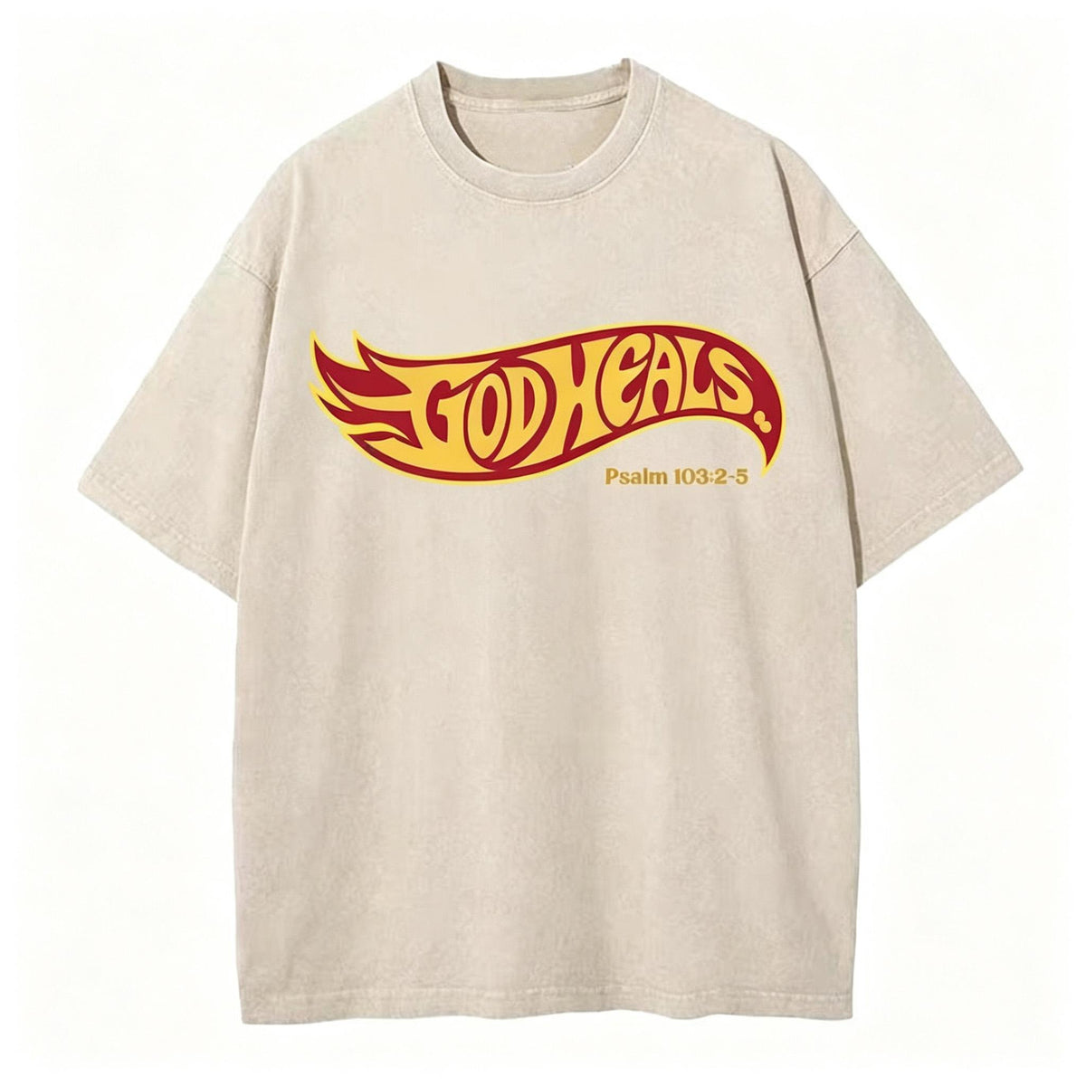 God Heals Christian Washed T-Shirt