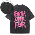 Faith Over Fear Christian Washed T-Shirt