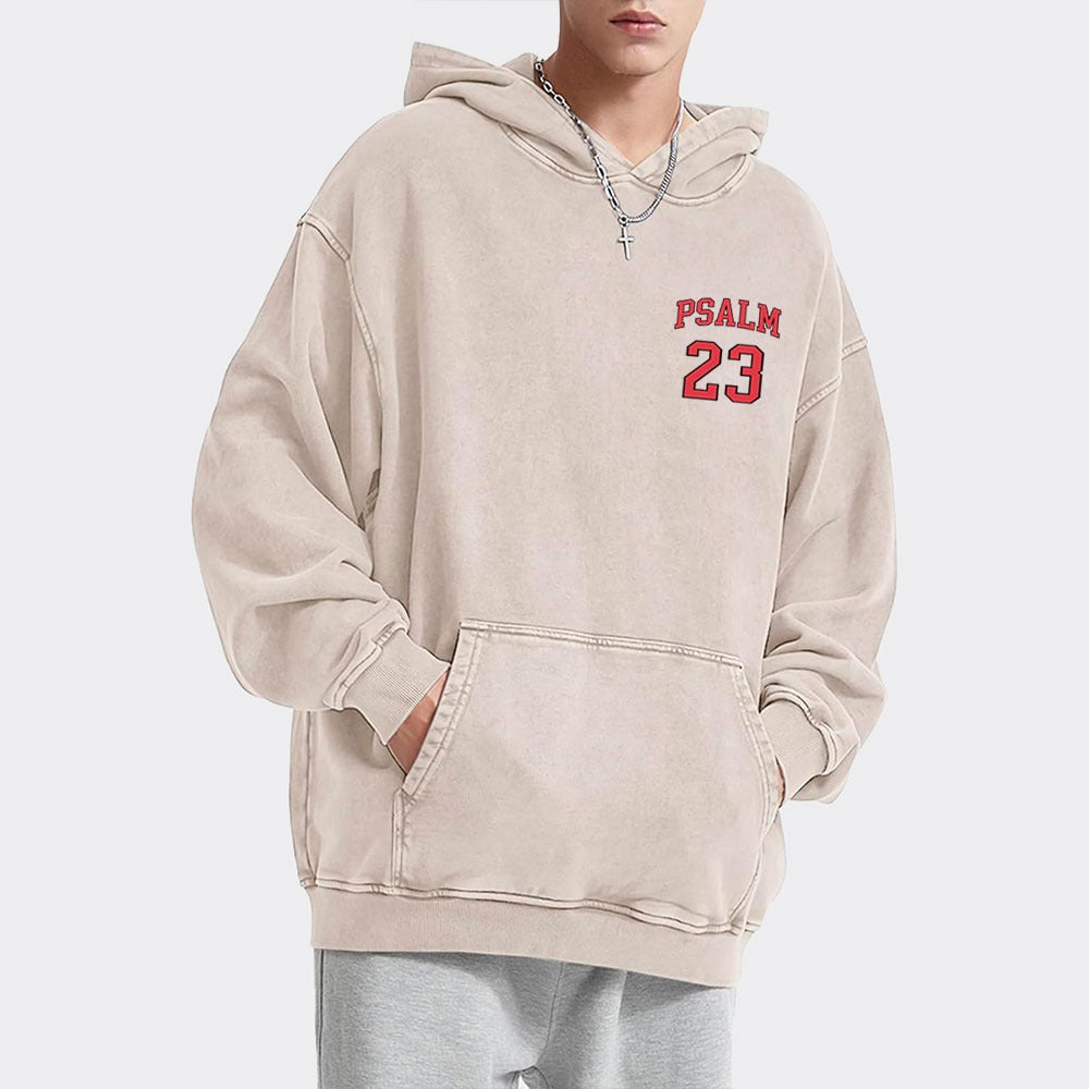 Psalm 91 He Is My Refuge And My Fortress Christian Washed Hoodie