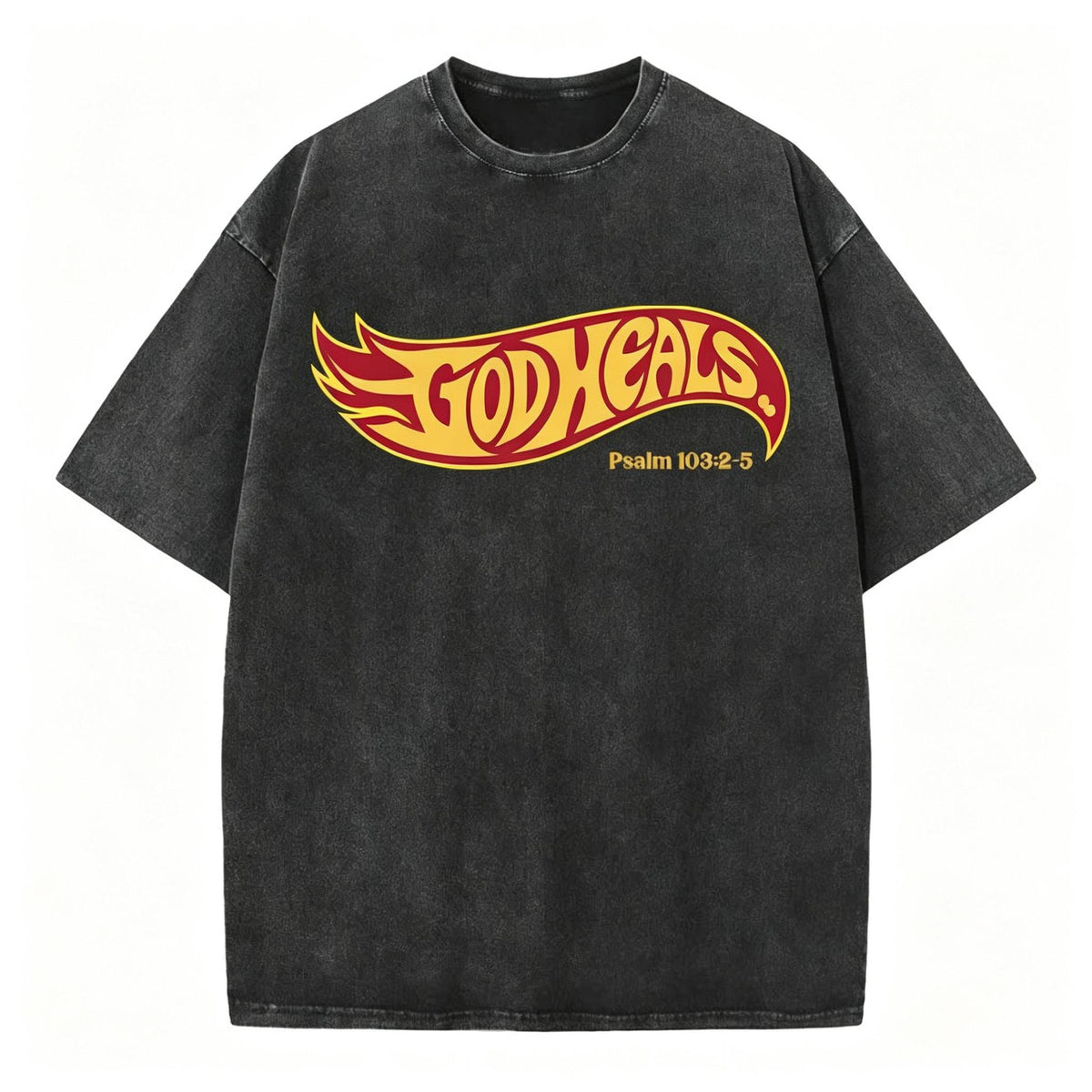 God Heals Christian Washed T-Shirt
