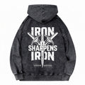 Iron Sharpens Iron Christian Washed Hoodie