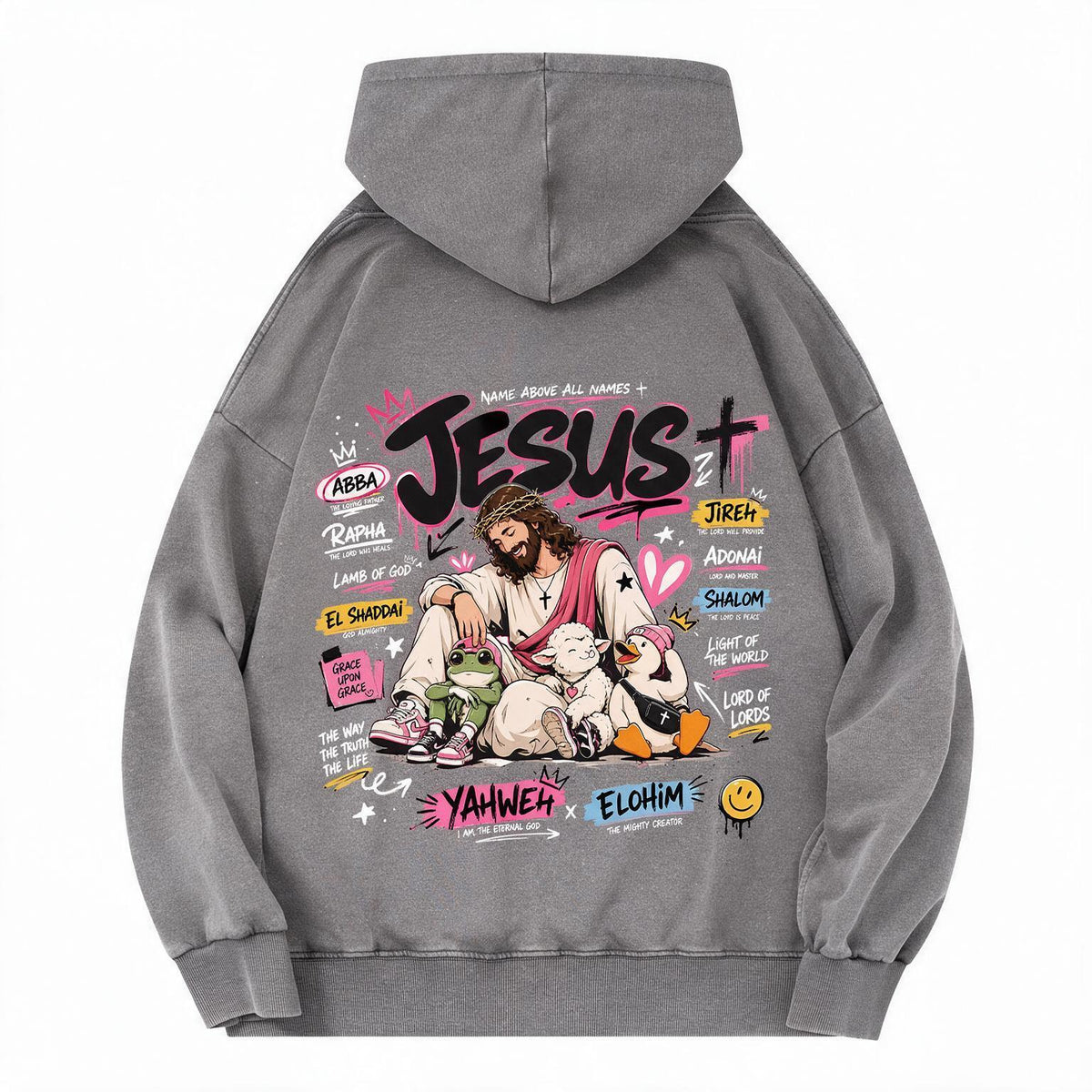 Name Above All Names Christian Washed Hoodie