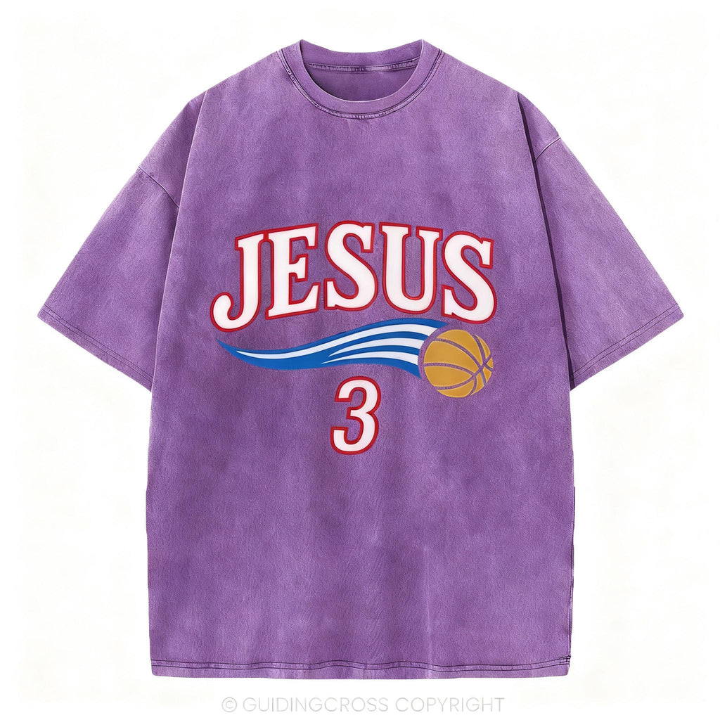 Jesus 3 Christian Washed T-Shirt