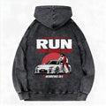 The Good Race Jesus Leads The Way Vintage Christian Washed Hoodie