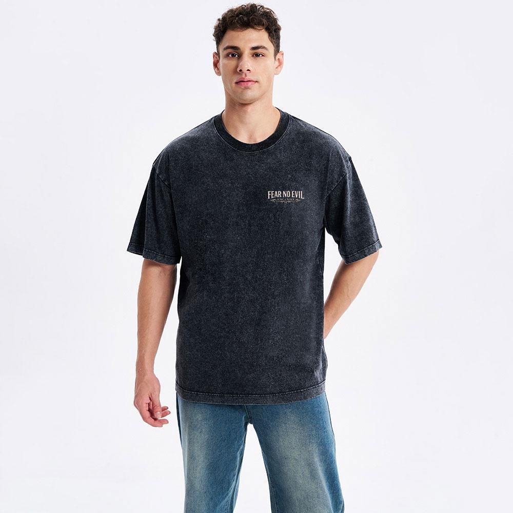 Fear No Evil Christian Washed T-Shirt