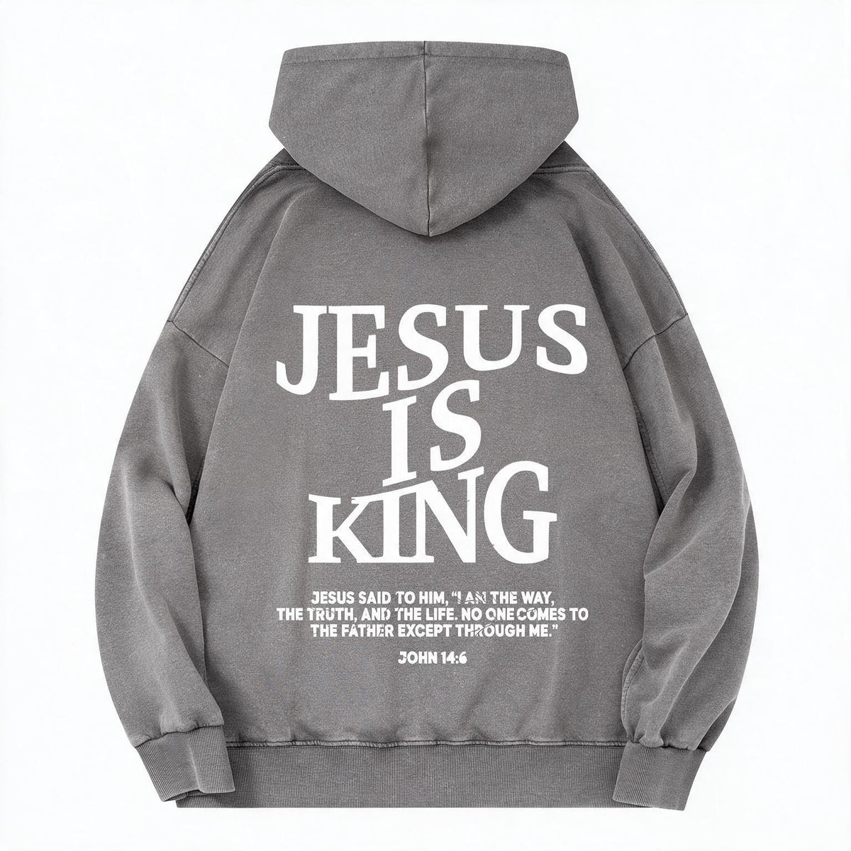 Jesus Is King Camo Vintage Christian Washed Hoodie