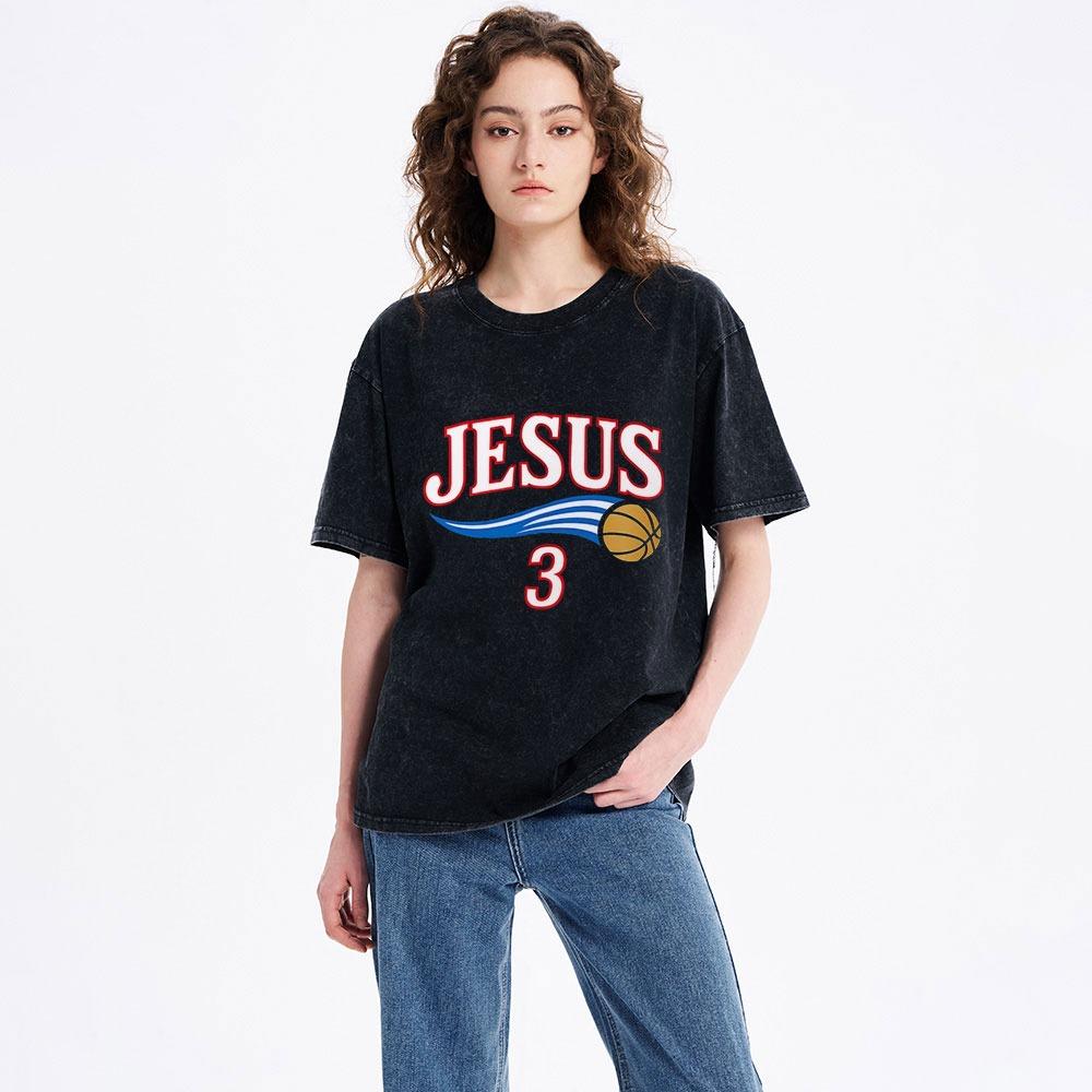 Jesus 3 Christian Washed T-Shirt