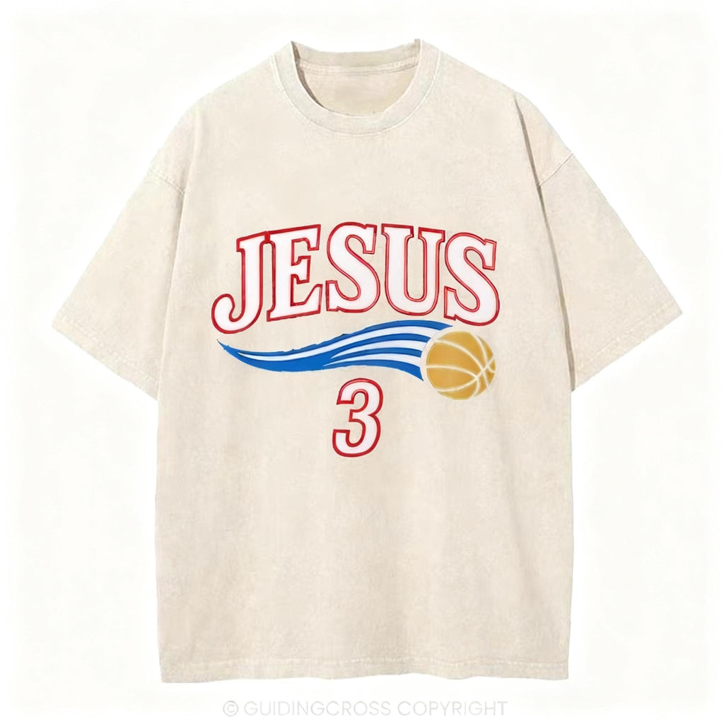 Jesus 3 Christian Washed T-Shirt