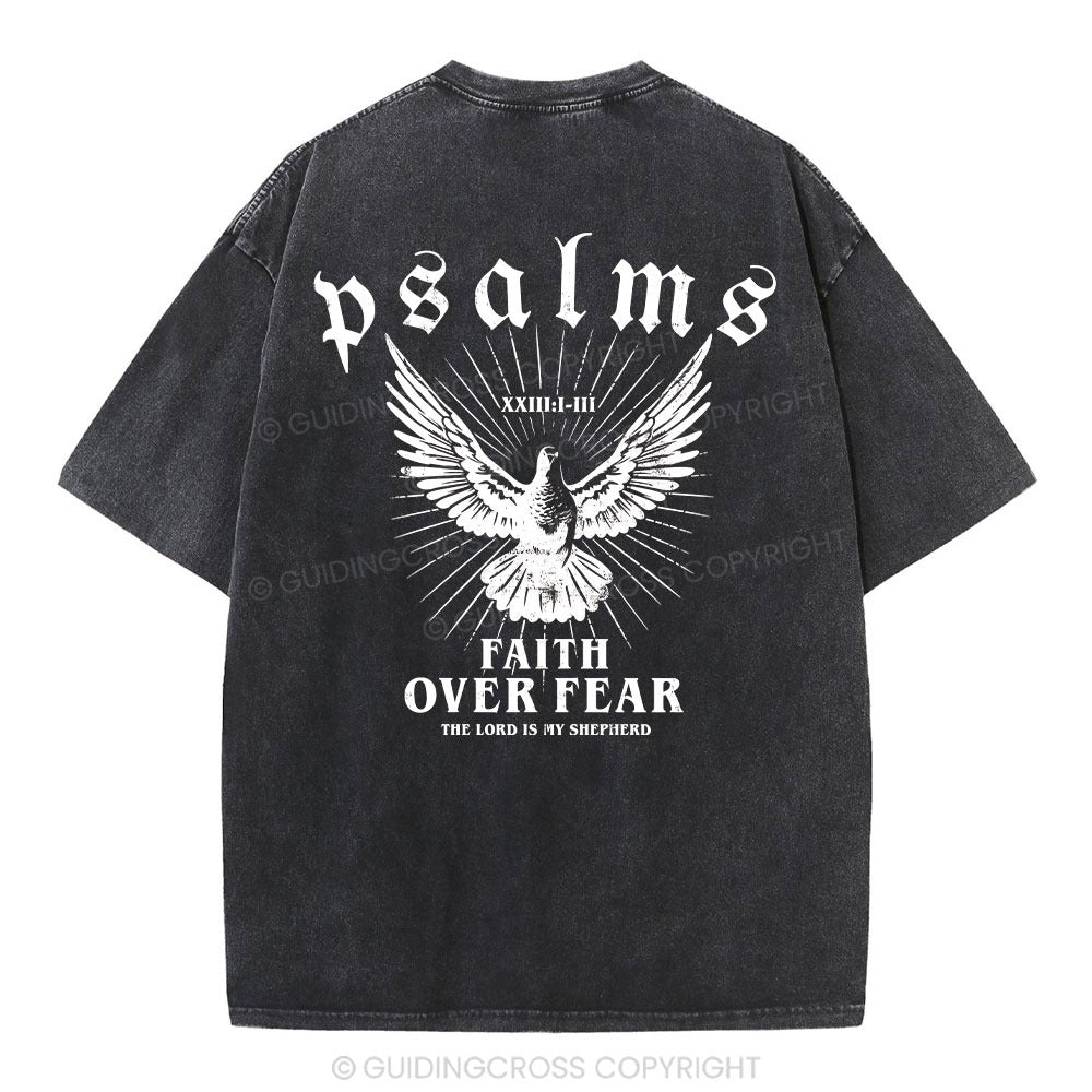 Faith Over Fear Christian Washed T-Shirt