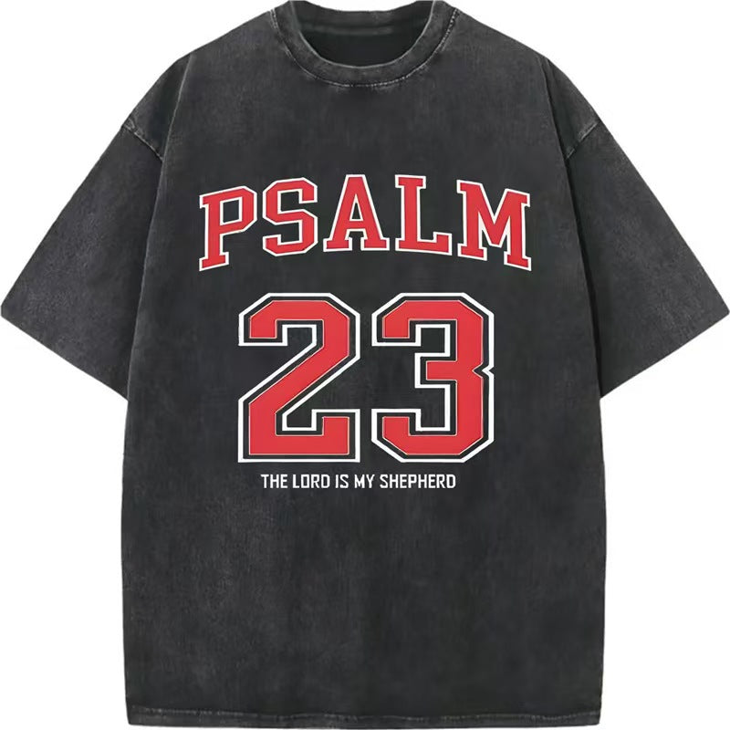 Psalm 23 Christian Washed T-Shirt