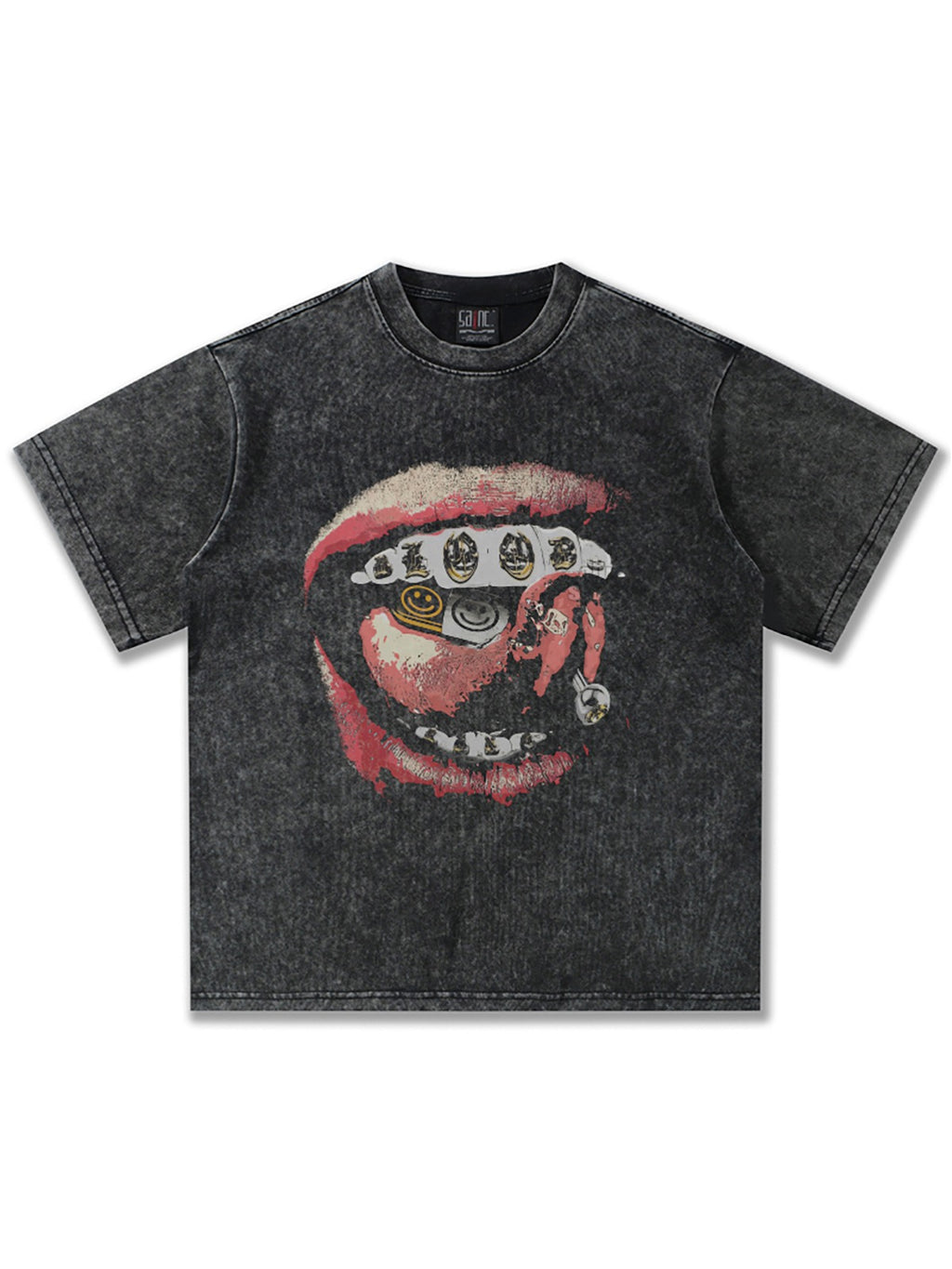 Grillz Smiley Tongue Piercing T-Shirt