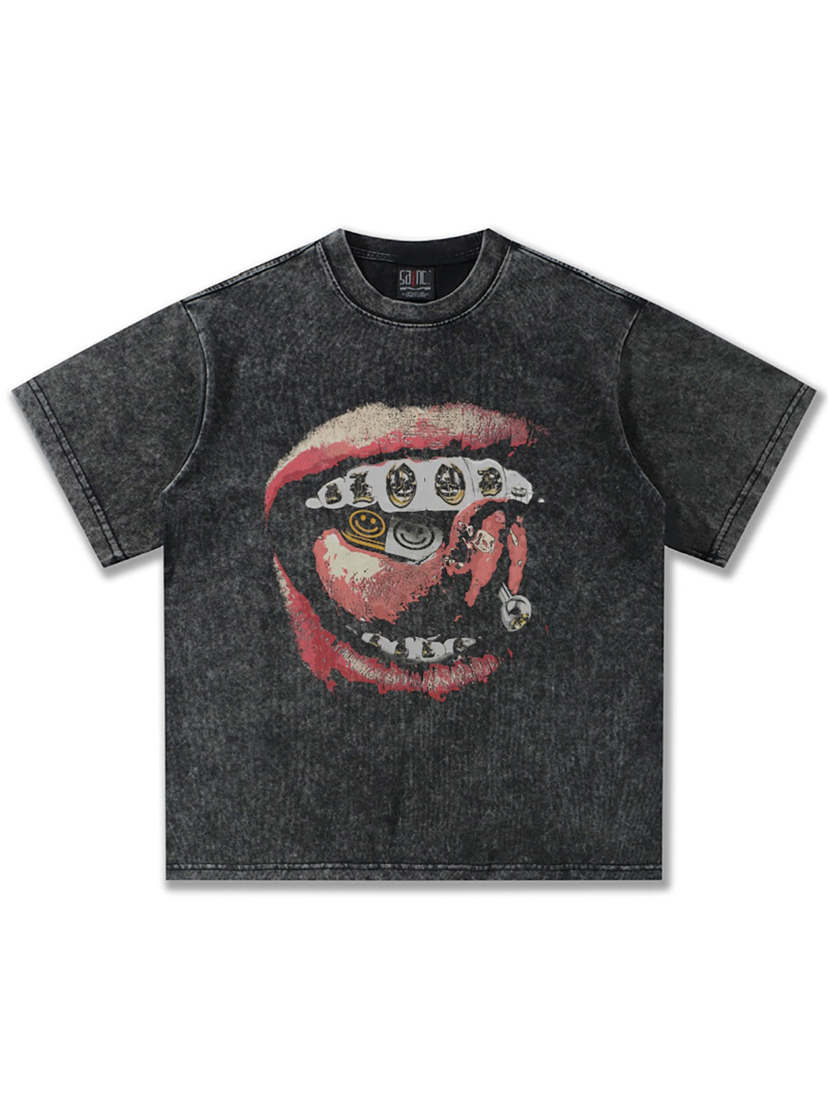 Grillz Smiley Tongue Piercing T-Shirt