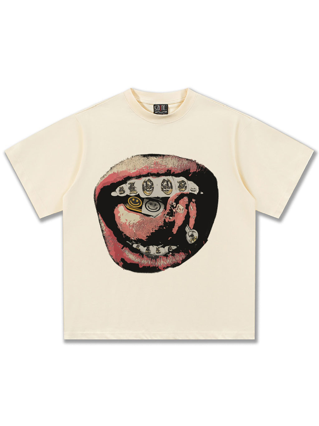 Grillz Smiley Tongue Piercing T-Shirt