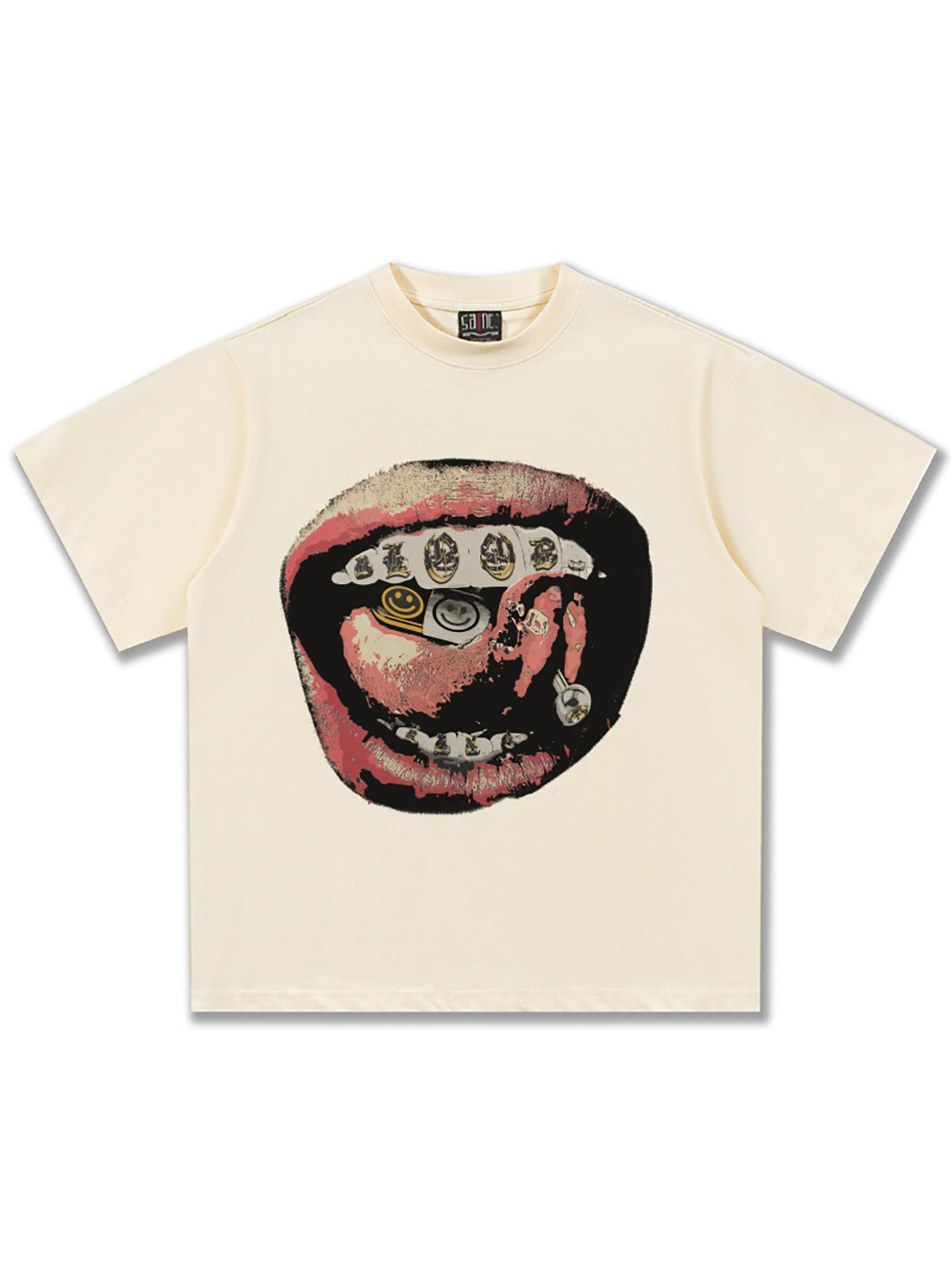 Grillz Smiley Tongue Piercing T-Shirt