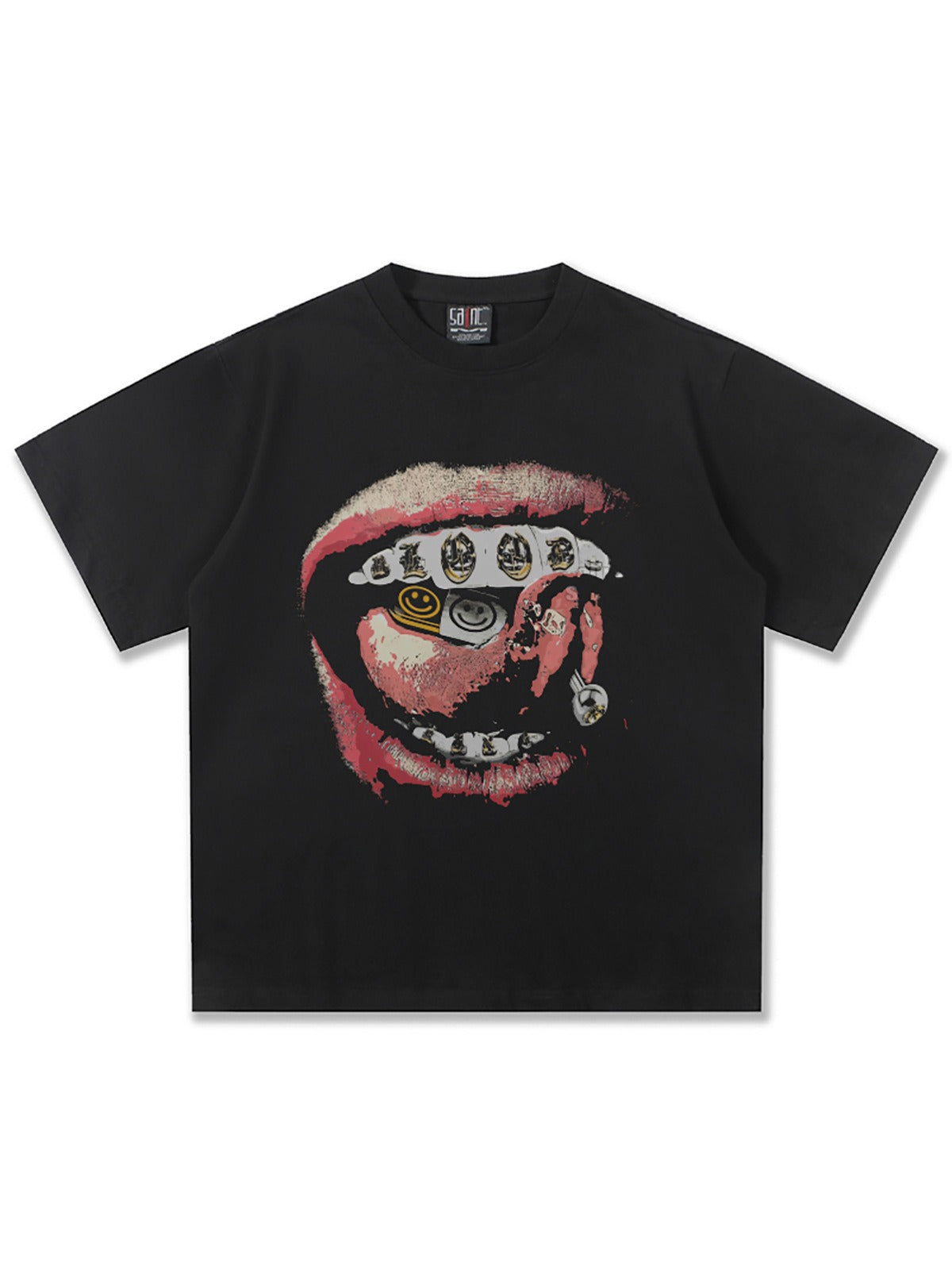 Grillz Smiley Tongue Piercing T-Shirt