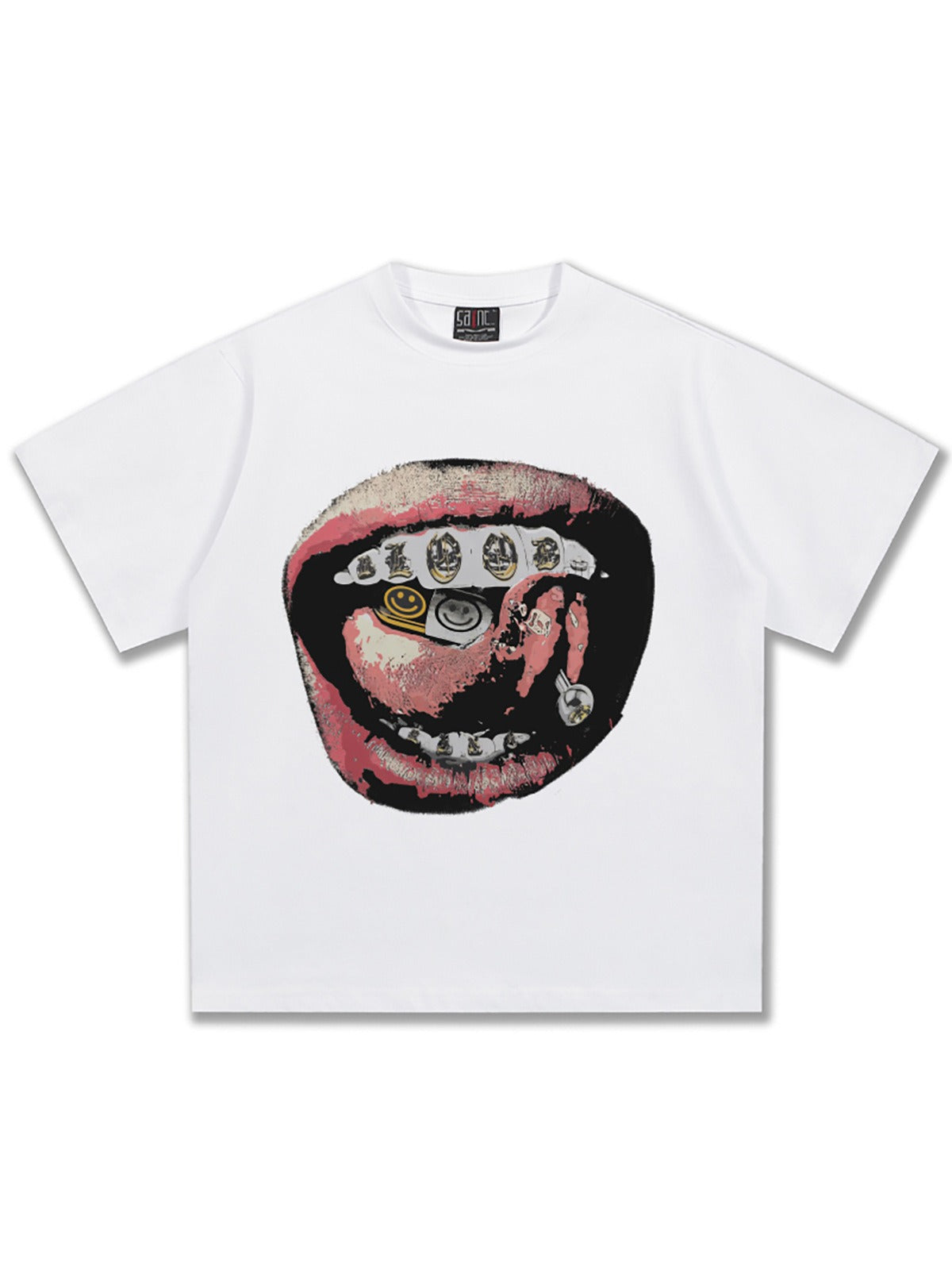 Grillz Smiley Tongue Piercing T-Shirt