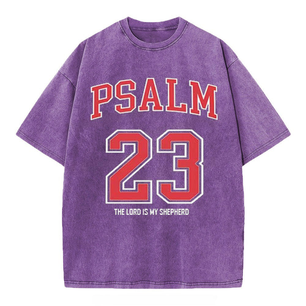 Psalm 23 Christian Washed T-Shirt