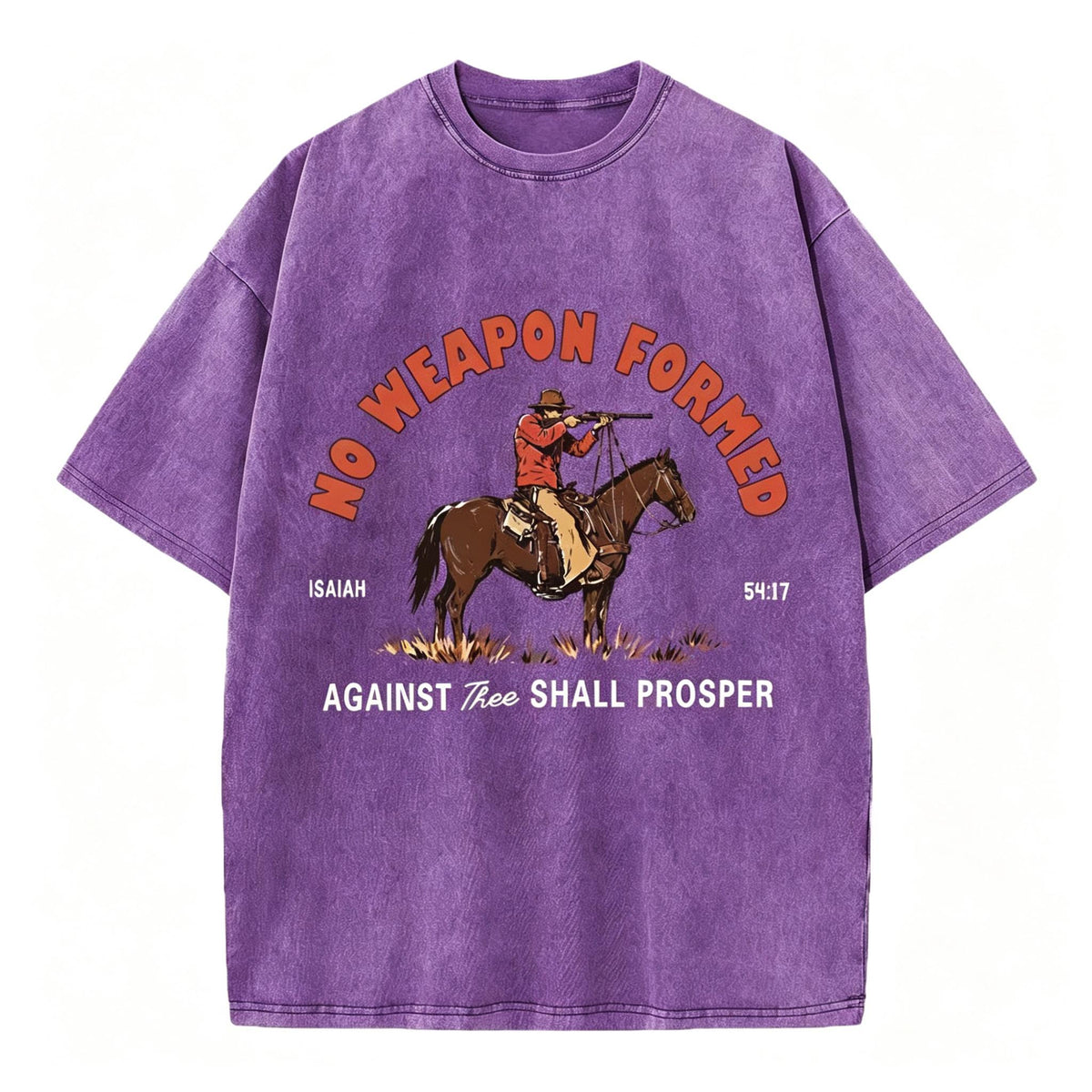 No Weapon Formed Christian Washed T-Shirt