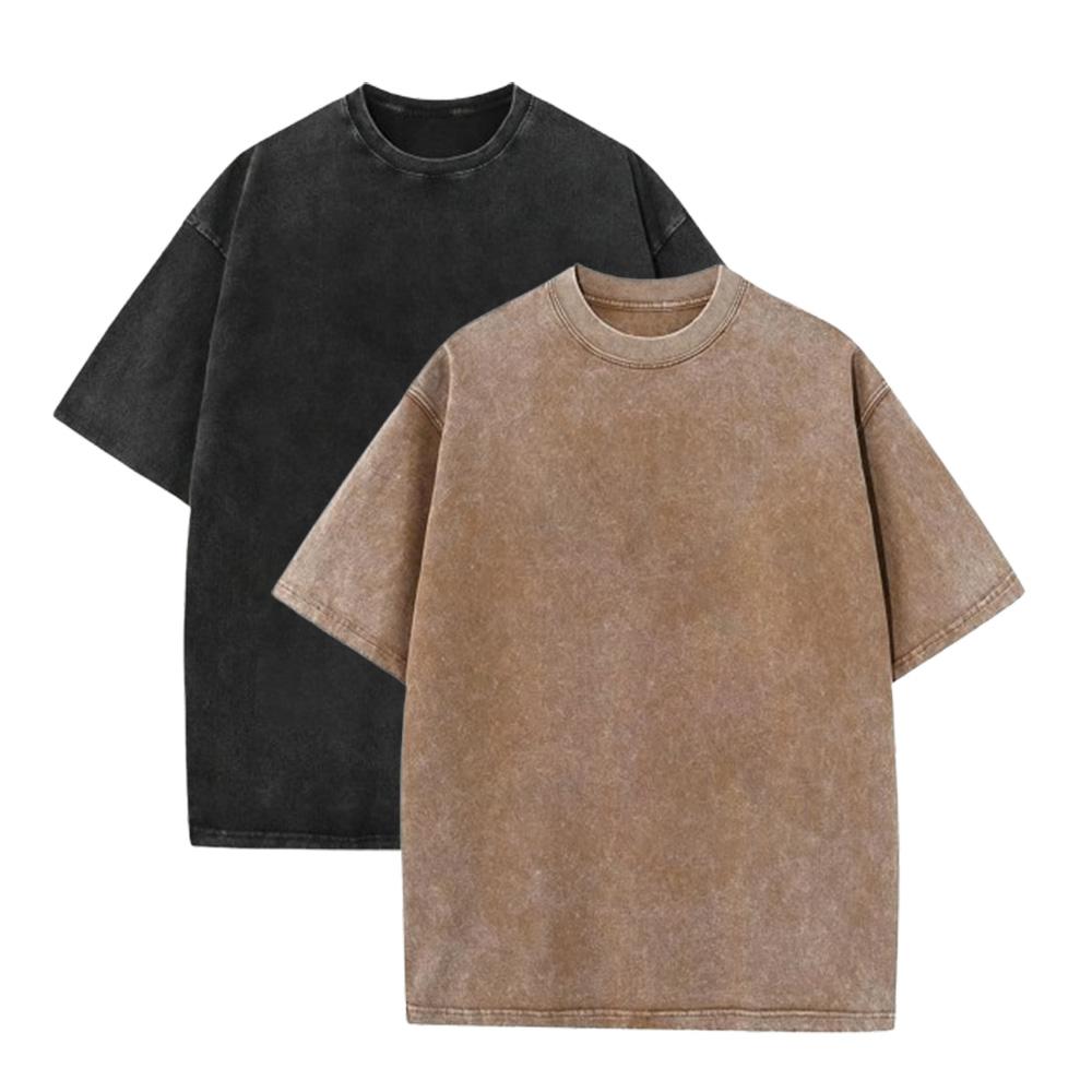 Unisex Wash Loose Fit Vintage Cotton T-Shirt
