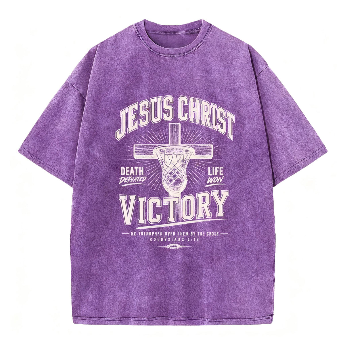 Jesus Christ Victory Christian Washed T-Shirt