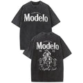 Modelo Cowboy Graphic Tee - 230g Heavyweight Vintage Washed Streetwear Shirt, Y2K Oversized Retro Cotton Top, Men's Summer Casual Desert Scene Graphic T-Shirt