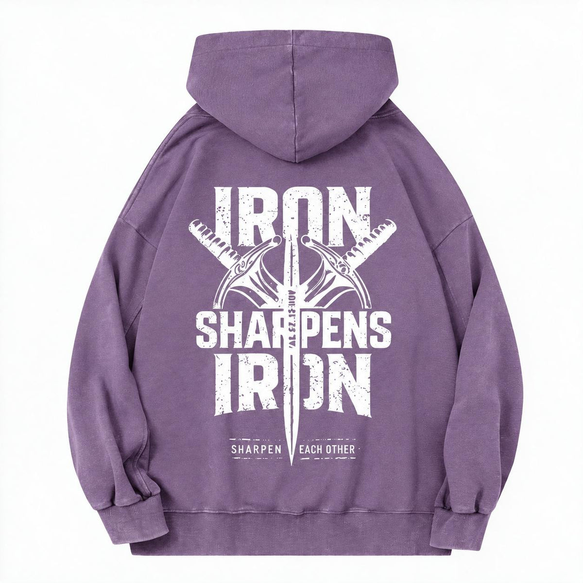 Iron Sharpens Iron Christian Washed Hoodie