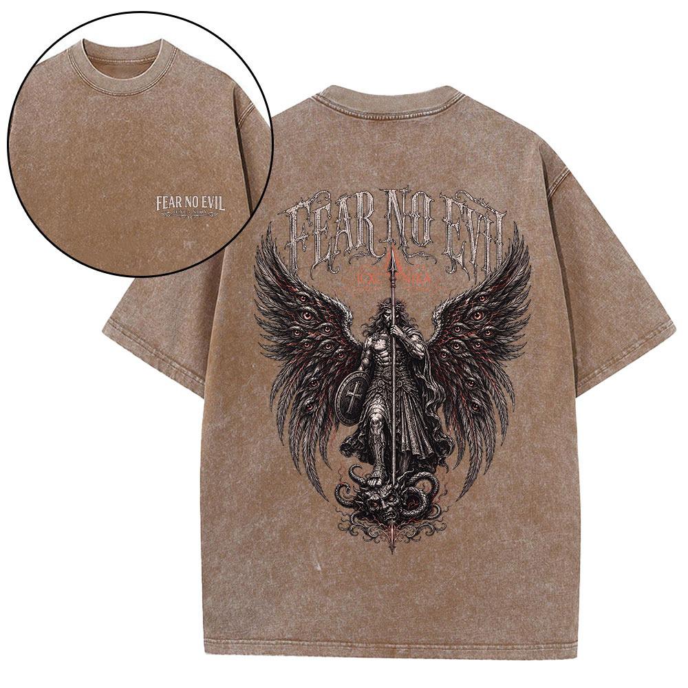 Fear No Evil Christian Washed T-Shirt