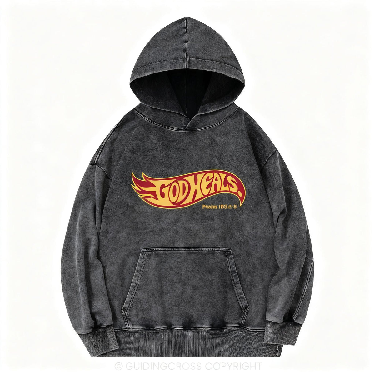 God Heals Christian Washed Hoodie